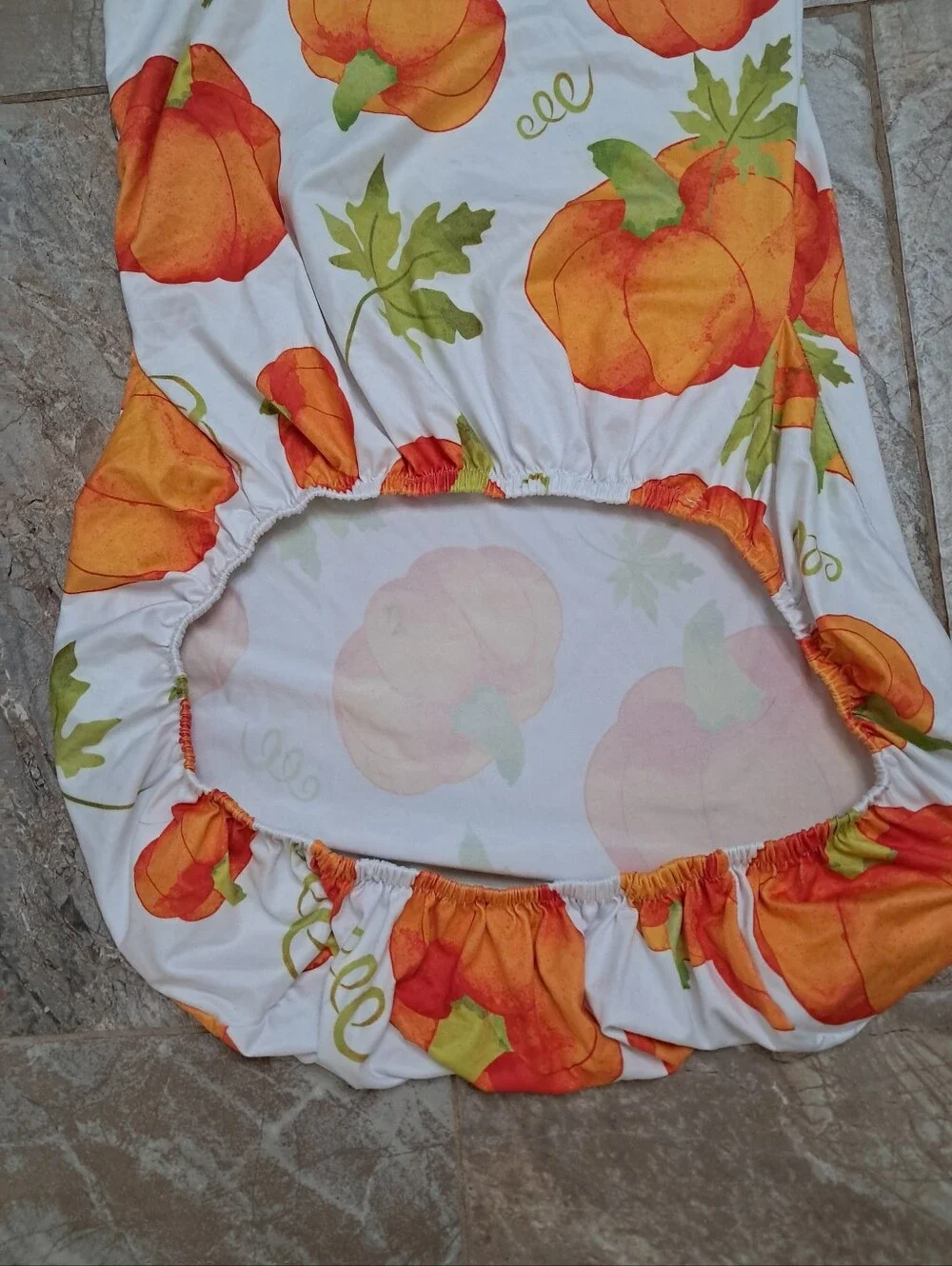 Northern Brothers Dinning Slip Chair Covers Set Of 4 Pumpkins White Orange Fall